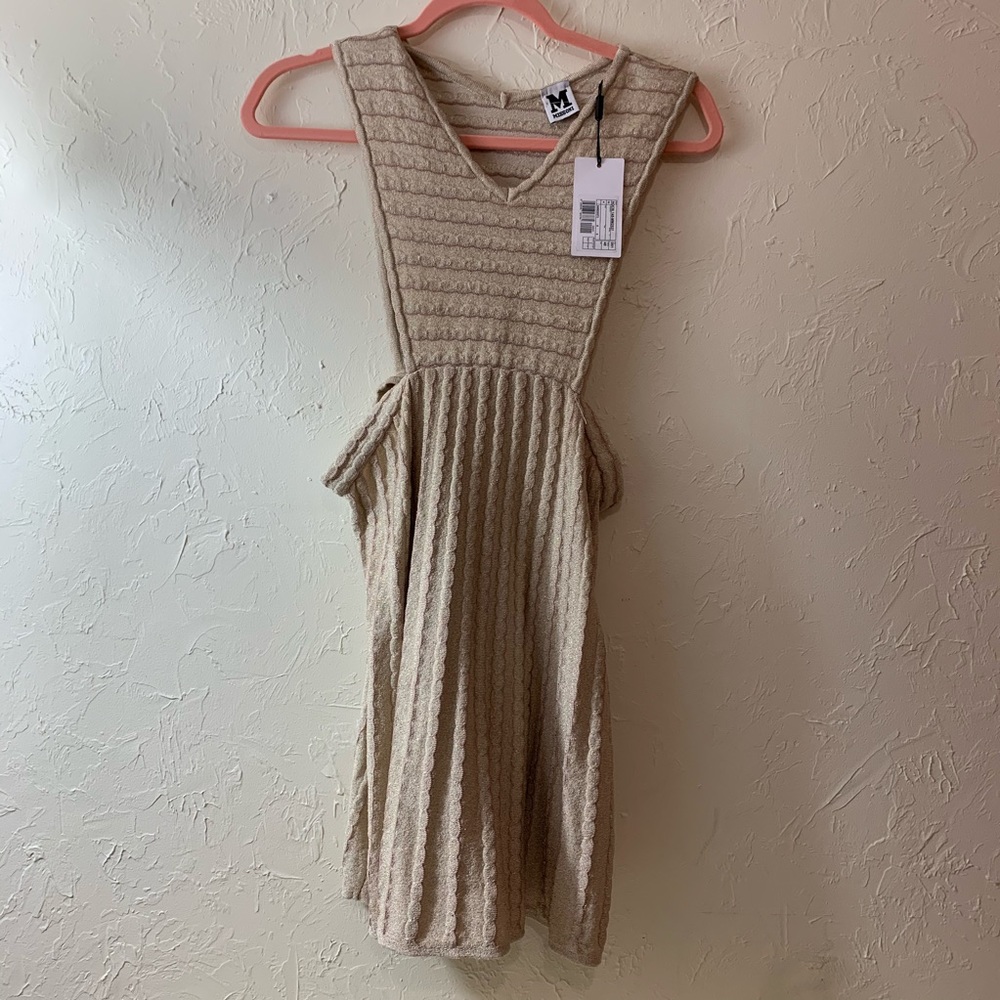 MISSONI Sz 48 EUR USA 12 NEW LUREX DRESS GOLD NWT - Picture 13 of 14